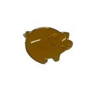 Yellow Pig BBQ Competition Enamel Pin Rubber Clasp Backpacks Jackets Accessories
